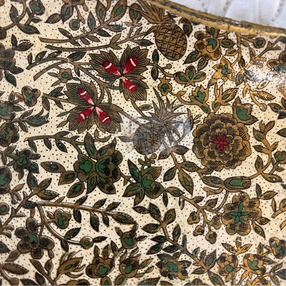 Vintage Floral Decorative Tray Pressed Board Decoupaged 12x15 inches - Picture 6 of 10